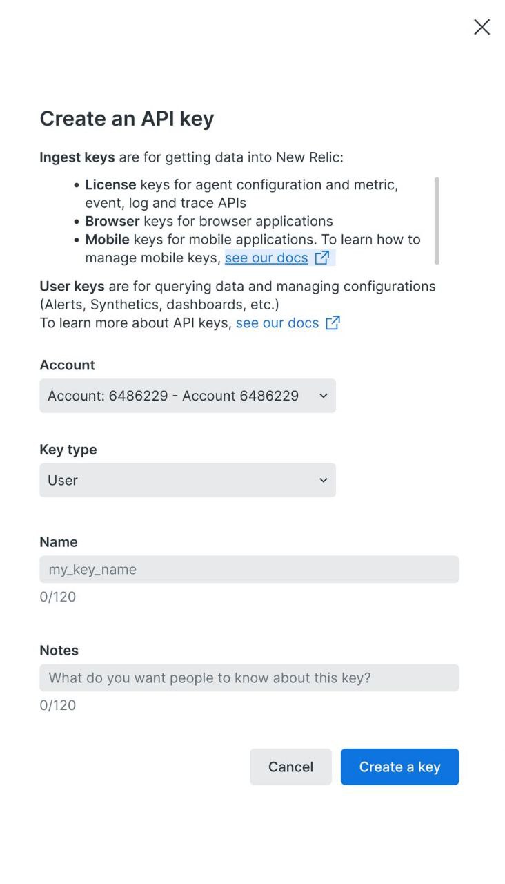 Name and configure the API key