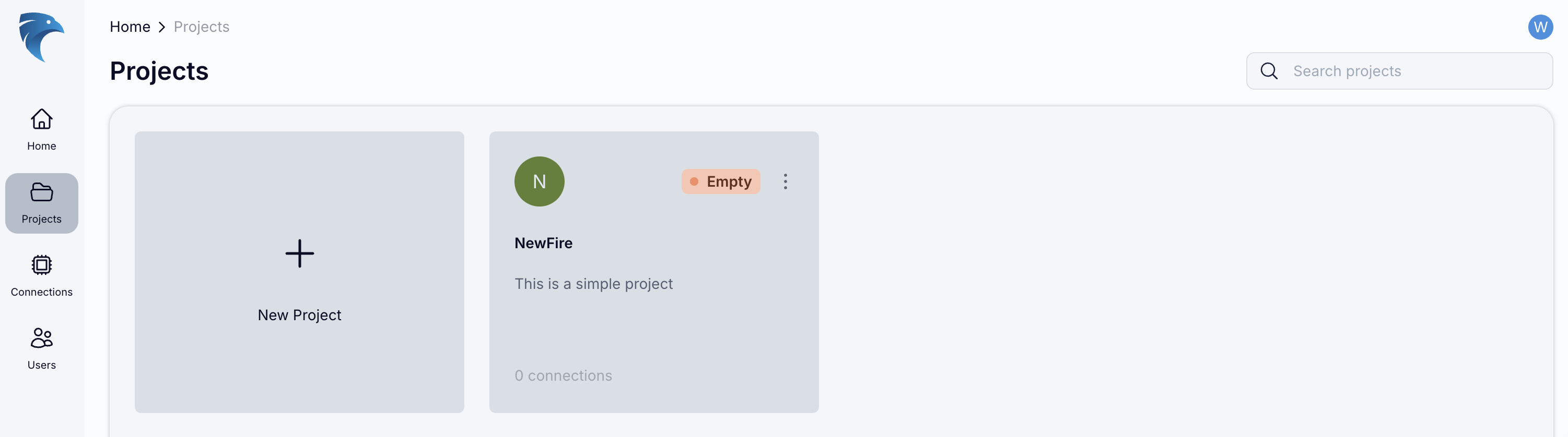 Navigate to projects