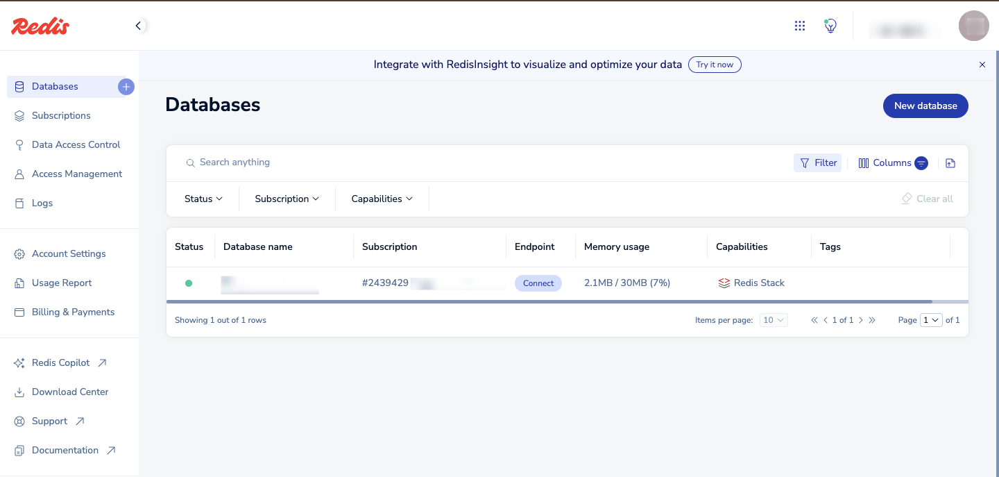 Log in to Redis