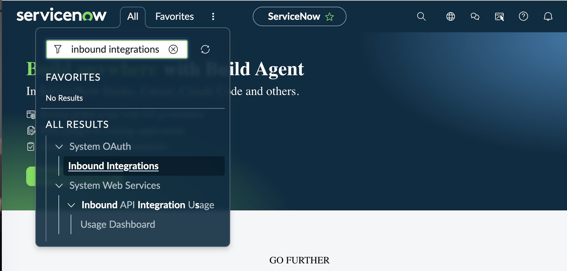 ServiceNow navigate to System OAuth Inbound Integrations